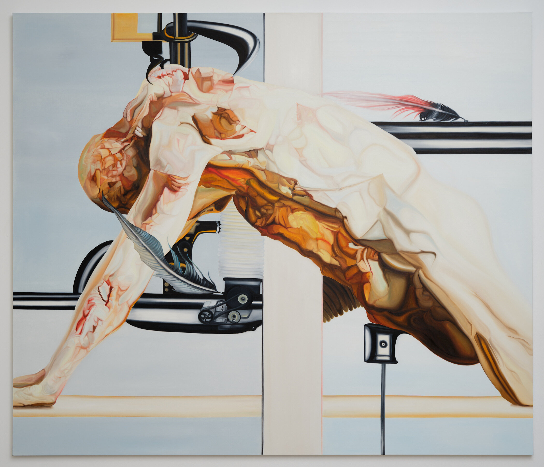 Aleksandra Sidor, <i>Organ.sm</i>, 2023. Oil on linen, 78 3/4 x 92 1/2 in (200 x 235 cm)